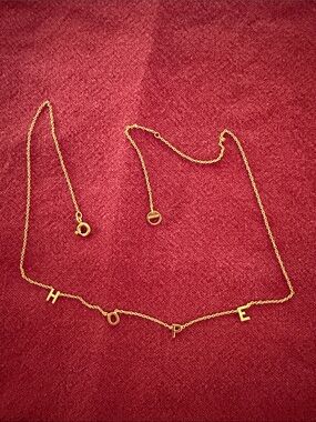 Goldtone ‘Hope' Letter Necklace - Women Jewelry